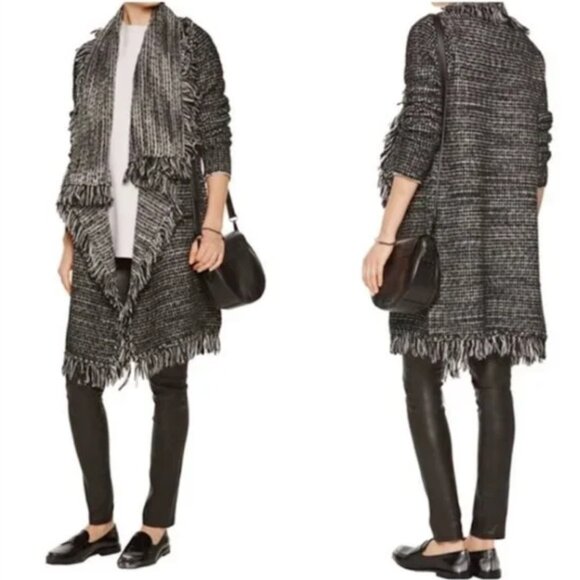 Vince Fringe Cardigan Sweater Coat, Size M - Picture 1 of 6